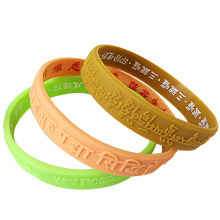 Customized Colorful Brand Embossed Logo Wrist Band (XD-WB-01)
